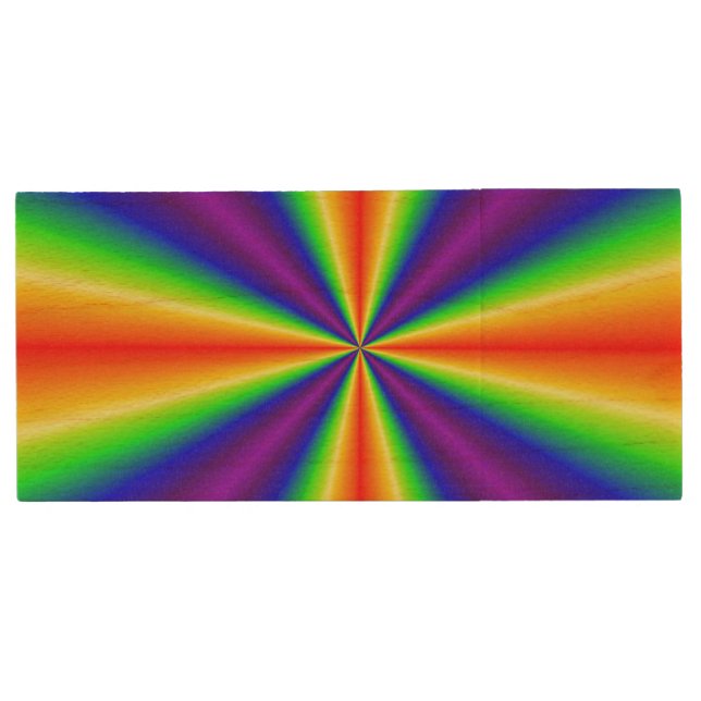 Rainbow Cross Wood Flash Drive (Front)