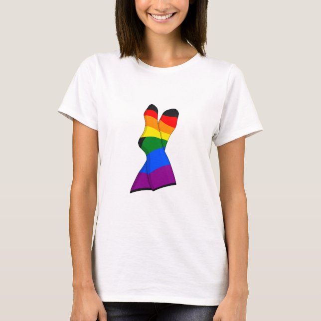 Rainbow Crossed Legs T-Shirt (Front)