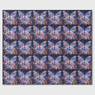 Rainbow Crystal Butterfly Colorful Sparkle Wrapping Paper