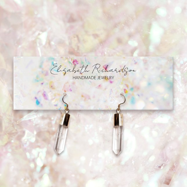 Rainbow Crystal Elegant Earring Holder Display  Mini Business Card (Creator Uploaded)