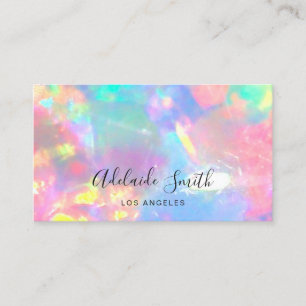rainbow crystal opal photo business card