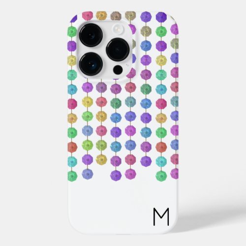 Rainbow Crystal Strands Monogram Phone Case