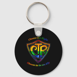Rainbow CTR - LDS LGBT Ally Keychain