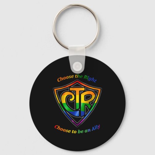 Rainbow CTR _ LDS LGBT Ally Keychain