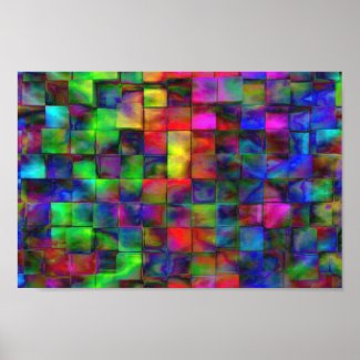 Rainbow cubes poster