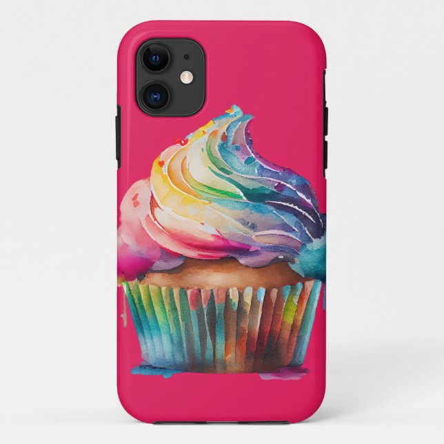 Rainbow Cupcake Case-Mate iPhone Case (Back)