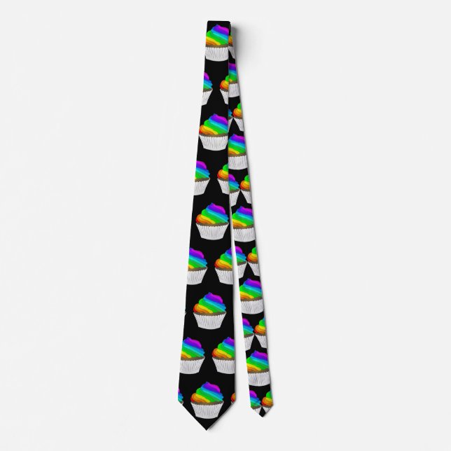 rainbow cupcake neck tie (Front)