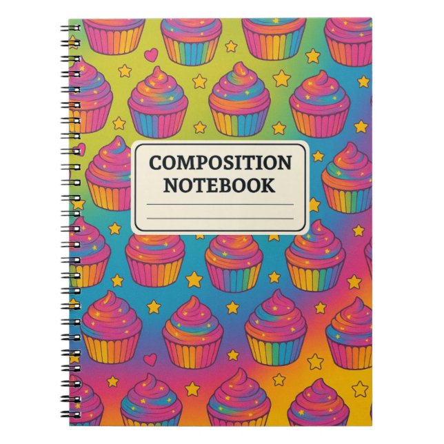 Rainbow Cupcake Notebook  (Front)