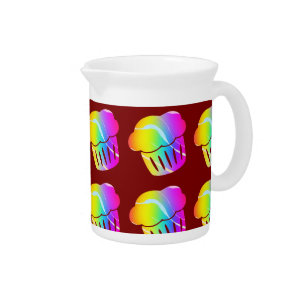 Rainbow Cupcakes Beverage Pitcher