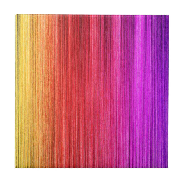 Rainbow Curtain Design Ceramic Tile (Front)