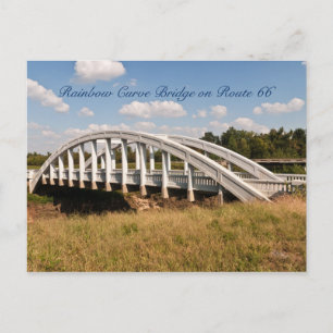 Rainbow Curve Bridge	on Route 66 in Kansas Postcard