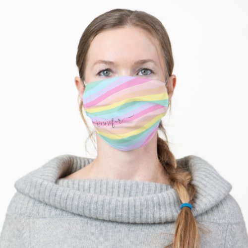 Rainbow Custom Adult Cloth Face Mask