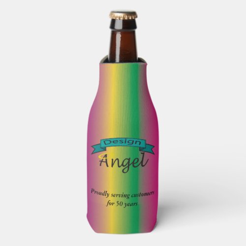 Rainbow Custom Logo Branded Bottle Cooler