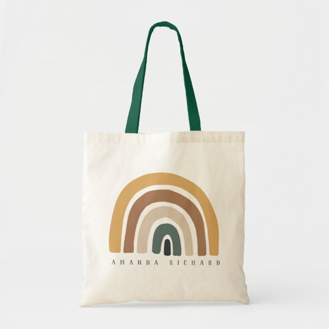 Rainbow Custom Tote Bag (Front)