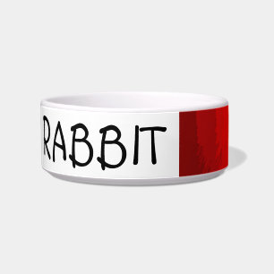 rainbow customizable rabbit feeding bowl