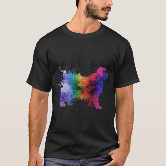Rainbow Cute Dog  T-Shirt (Front)