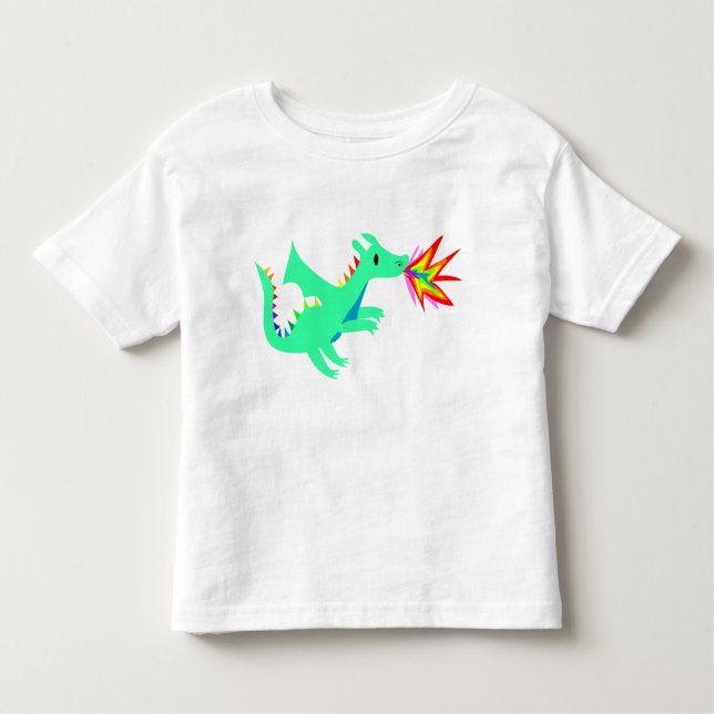 Rainbow cute dragon shirt for kids (Front)