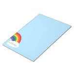 Rainbow Cute Kids Personal Stationary Notepad at Zazzle