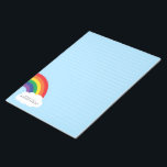 Rainbow Cute Kids Personal Stationary Notepad<br><div class="desc">Add your child's name to this adorable Rainbow Cute Kids stationary note pad! Perfect for a kid that loves colors and also loves writing letters! Great for children that love rainbows, both boys and girls! Makes a great gift for any kid too!</div>