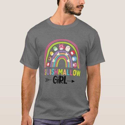 Rainbow Cute Squishmallow Girl Squad Teacher Team T_Shirt