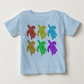 Rainbow Cutout Turtles 2-Sided Infant T-Shirt