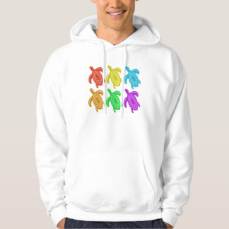 Rainbow Cutout Turtles Hoodies