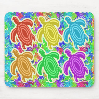 Rainbow Cutout Turtles Mousepad
