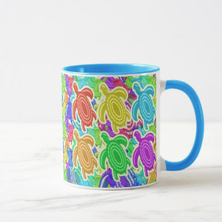 Rainbow Cutout Turtles Mugs