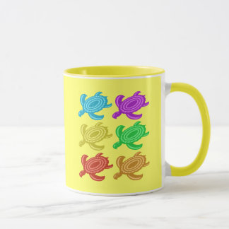 Rainbow Cutout Turtles Mugs