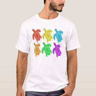 Rainbow Cutout Turtles Shirts
