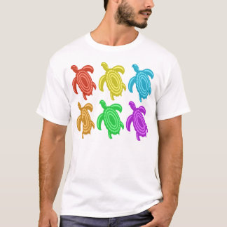Rainbow Cutout Turtles Women's Shirts