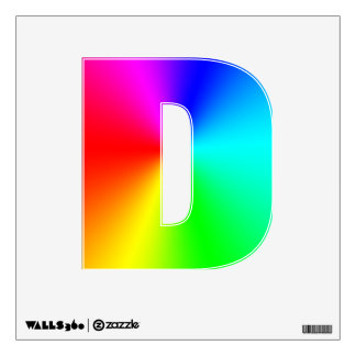 Rainbow D Wall Decal
