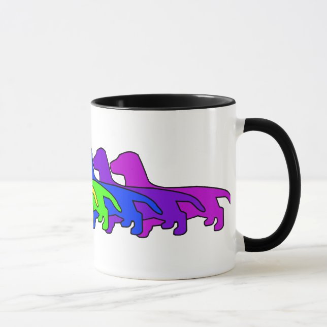 Rainbow Dachshund Mug (Right)