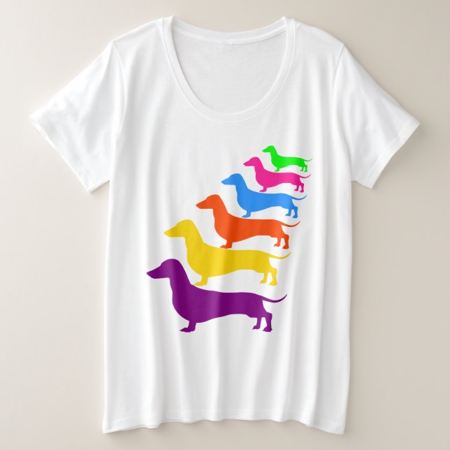 Rainbow Dachshund Shirt (Design Front)