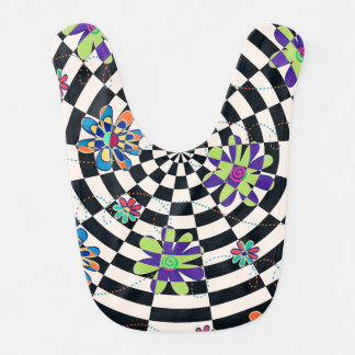 Rainbow Daisies Kaleidoscope Bib