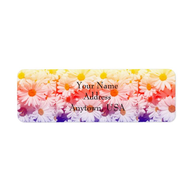 Rainbow Daisies Label (Front)