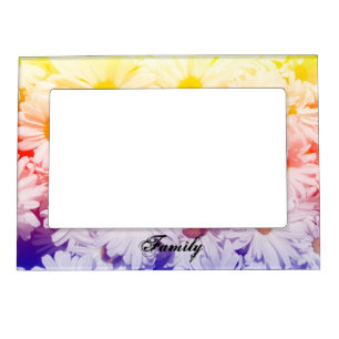 Rainbow Daisies Magnetic Frame