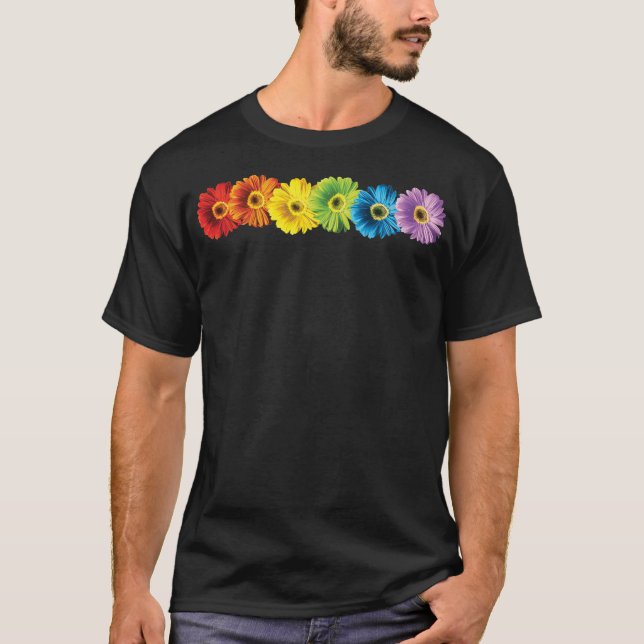 Rainbow Daisies T-Shirt (Front)