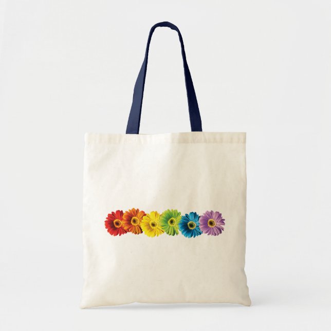 Rainbow Daisies Tote Bag (Front)
