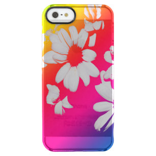 Rainbow daisies clear iPhone SE/5/5s case