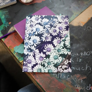 Rainbow Daisy flower pattern springtime Postcard