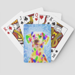 Rainbow Dalmatian Poker Cards