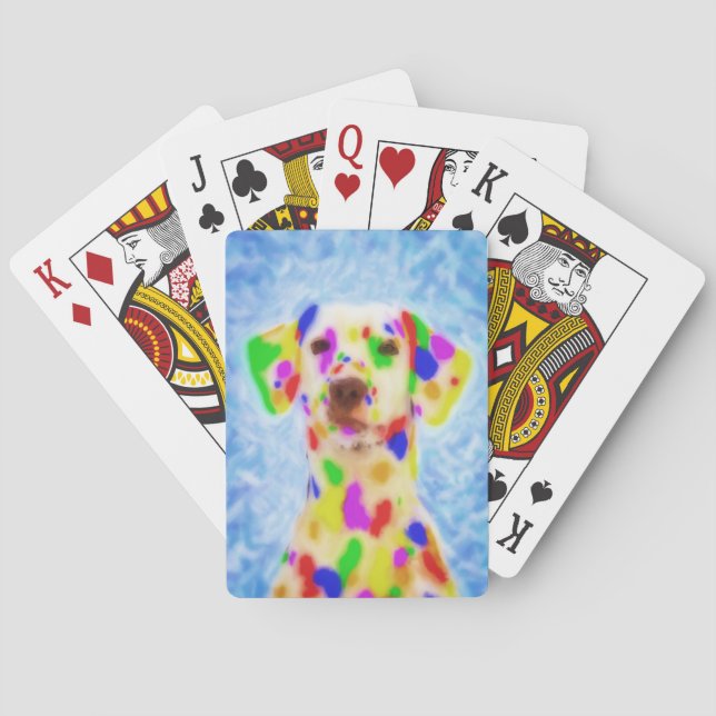 Rainbow Dalmatian Poker Cards (Back)