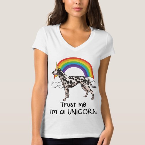 Rainbow Dalmatian Trust Me Im A Unicorn Dog T_Shirt
