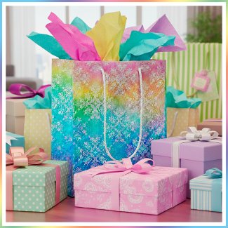 [Rainbow Damask] Elegant Colorful Soft Pastels