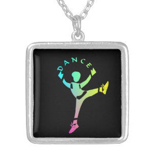 Rainbow Dancer Modern Pendant Necklace
