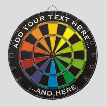 Rainbow Dartboard with custom text