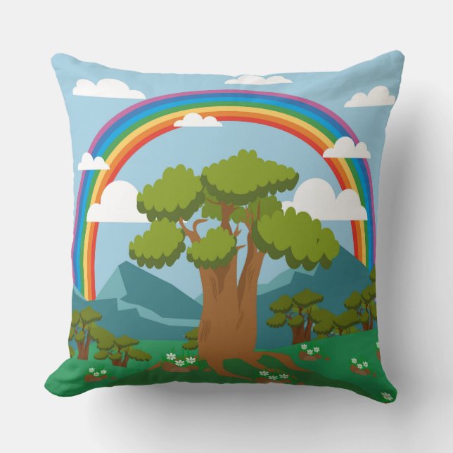 Rainbow Decorative Pillow (Front)