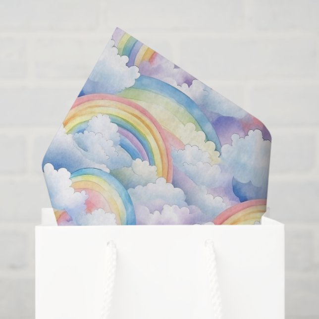 Rainbow Decoupage Tissue Paper (Gift Bag)