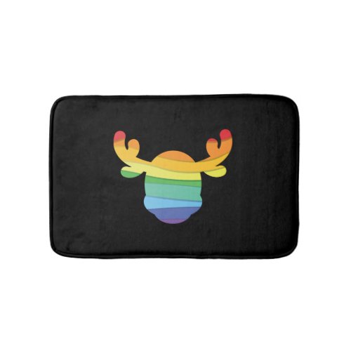 Rainbow Deer LGBT      Bath Mat
